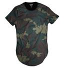 Camiseta Longline Exército Verde Camuflada