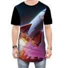 Camiseta Longline Foguete Espacial Space Rocket Espaço 2