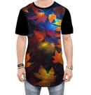 Camiseta Longline Folhas de Outono Estações do Ano 2