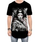 Camiseta Longline Geisha Ninja Nipon Japan Edo 4 Camiseta Longline Geisha Ninja Nipon Japan Edo 4