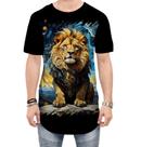 Camiseta Longline Leão Noite Estrelada Van Gogh 3