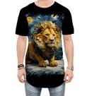 Camiseta Longline Leão Noite Estrelada Van Gogh 4