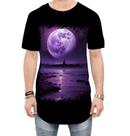 Camiseta Longline Lua Púrpura Luar Roxo Moon Lunar 11