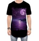 Camiseta Longline Lua Púrpura Luar Roxo Moon Lunar 12