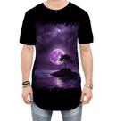 Camiseta Longline Lua Púrpura Luar Roxo Moon Lunar 2