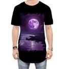 Camiseta Longline Lua Púrpura Luar Roxo Moon Lunar 8