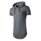 Camiseta Longline Manga Curta com Capuz Oversized WC14