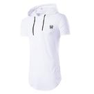 Camiseta Longline Manga Curta com Capuz Plus Size WC14plus