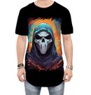 Camiseta Longline Máscara de Fantasma Ghost 3 Camiseta Longline Máscara de Fantasma Ghost 3