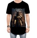 Camiseta Longline Minotauro Criatura Fera Mitologia 6 Camiseta Longline Minotauro Criatura Fera Mitologia 6