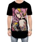 Camiseta Longline Mulher Tatuada Tatoo Style 1