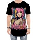 Camiseta Longline Mulher Tatuada Tatoo Style 4
