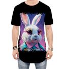 Camiseta Longline Páscoa Coelhinho Traços Vaporwave 6
