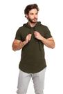 Camiseta Longline Plus Size Manga Curta com Capuz Wooks C14plusn