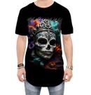 Camiseta Longline Rainha Mexicana Dama Esqueleto 11