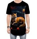 Camiseta Longline Raposa Japonesa Kitsune Lenda 1 Camiseta Longline Raposa Japonesa Kitsune Lenda 1