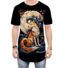 Camiseta Longline Raposa Japonesa Kitsune Lenda 6 Camiseta Longline Raposa Japonesa Kitsune Lenda 6