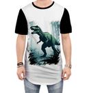 Camiseta Longline T-Rex Tiranossauro Dinossauro Jurassico 1
