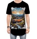 Camiseta Longline Viagem na Floresta Retrô 5