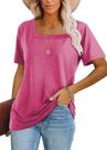 Camiseta Lunivop de Mujer para Verano con Cuello Cuadrado y Manga Corta Camiseta Lunivop de Mujer para Verano con Cuello Cuadrado y Manga Corta