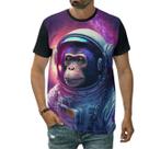 Camiseta Macaco Astronauta Planetas Universo Surreal Arte Camiseta Macaco Astronauta Planetas Universo Surreal Arte