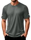 Camiseta MAGCOMSEN Dry Fit para homens com proteção UV cinza escuro S