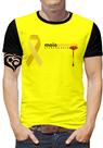 Camiseta Maio Amarelo PLUS SIZE Masculina Blusa Laço