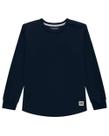 Camiseta Malha Quadrile Manga Longa Onda Marinha 1009656