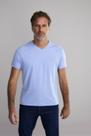 Camiseta Manga Curta Básica Malha Slim Fit - Azul Hortencia Camiseta Manga Curta Básica Malha Slim Fit - Azul Hortencia