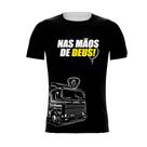 Camiseta Manga Curta Caminhoneiro Nas Mãos De Deus Camiseta Manga Curta Caminhoneiro Nas Mãos De Deus