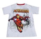Camiseta Manga Curta Infantil Menino Homem De Ferro