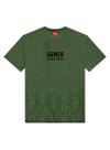 Camiseta Manga Curta Kyly 1001357 Juvenil Menino Gamer Meia Malha T. 10/14
