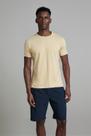 Camiseta Manga Curta Malha Básica Slim Fit - Amarelo Banana