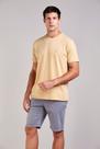 Camiseta Manga Curta Malha Básica Slim Fit - Amarelo Banana