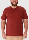 Camiseta Manga Curta Malwee 1000087848 Masculina Plus Size Gola V Meia Malha T. G1/G3