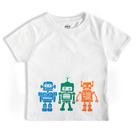 Camiseta manga curta Robozinhos Branco