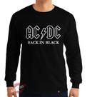 Camiseta Manga Longa Ac Dc Backinblack Banda Rock Heavymetal