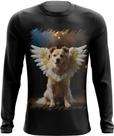 Camiseta Manga Longa Anjo Canino Cão Angelical 4
