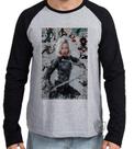 Camiseta Manga Longa blusa Black Widow Camiseta Manga Longa blusa Black Widow