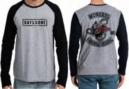 Camiseta Manga Longa blusa Days Gone Emblema Camiseta Manga Longa blusa Days Gone Emblema