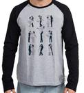 Camiseta Manga Longa blusa Dirty Dancing passos Camiseta Manga Longa blusa Dirty Dancing passos