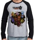 Camiseta Manga Longa blusa Five Nights at Freddy's Personagens Camiseta Manga Longa blusa Five Nights at Freddy's Personagens