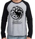 Camiseta Manga Longa blusa Game of Thrones