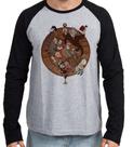 Camiseta Manga Longa blusa Gravity Falls círculo todos