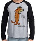Camiseta Manga Longa blusa Hanna Barbera Hardy Hiena