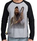Camiseta Manga Longa blusa Jesus de Nazaré