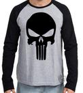 Camiseta Manga Longa blusa Justiceiro punisher