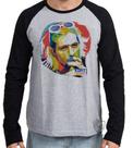 Camiseta Manga Longa blusa Kurt Cobain nirvana