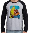 Camiseta Manga Longa blusa Larvas engraçadas