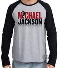 Camiseta Manga Longa blusa Michael Jackson rei pop